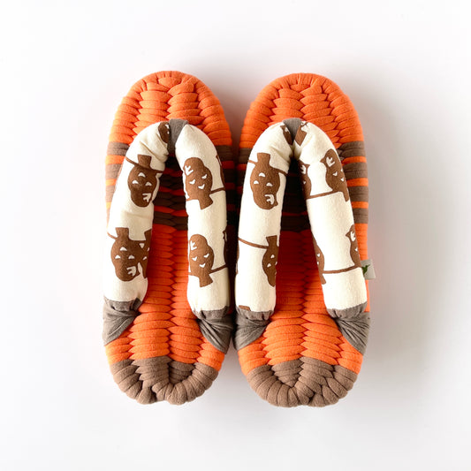 Nuno Zori, Hand-crafted Japanese-style house slippers,Vintage Japan Sandal, sparrow, 007