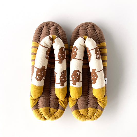Nuno Zori, Hand-crafted Japanese-style house slippers,Vintage Japan Sandal, sparrow, 006