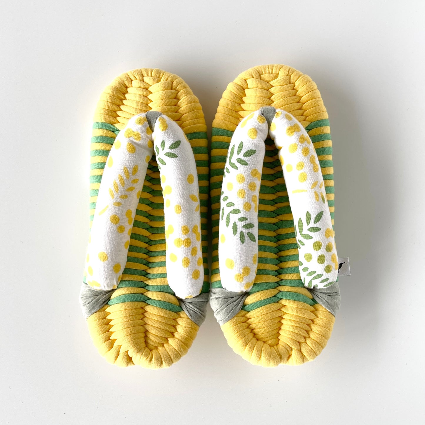 Nuno Zori, Hand-crafted Japanese-style house slippers,Vintage Japan Sandal, yellow, 003