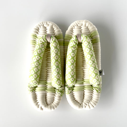 Nuno Zori, Hand-crafted Japanese-style house slippers,Vintage Japan Sandal, ivory, 011