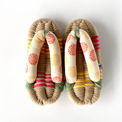 Nuno Zori, Hand-crafted Japanese-style house slippers,Vintage Japan Sandal,  012