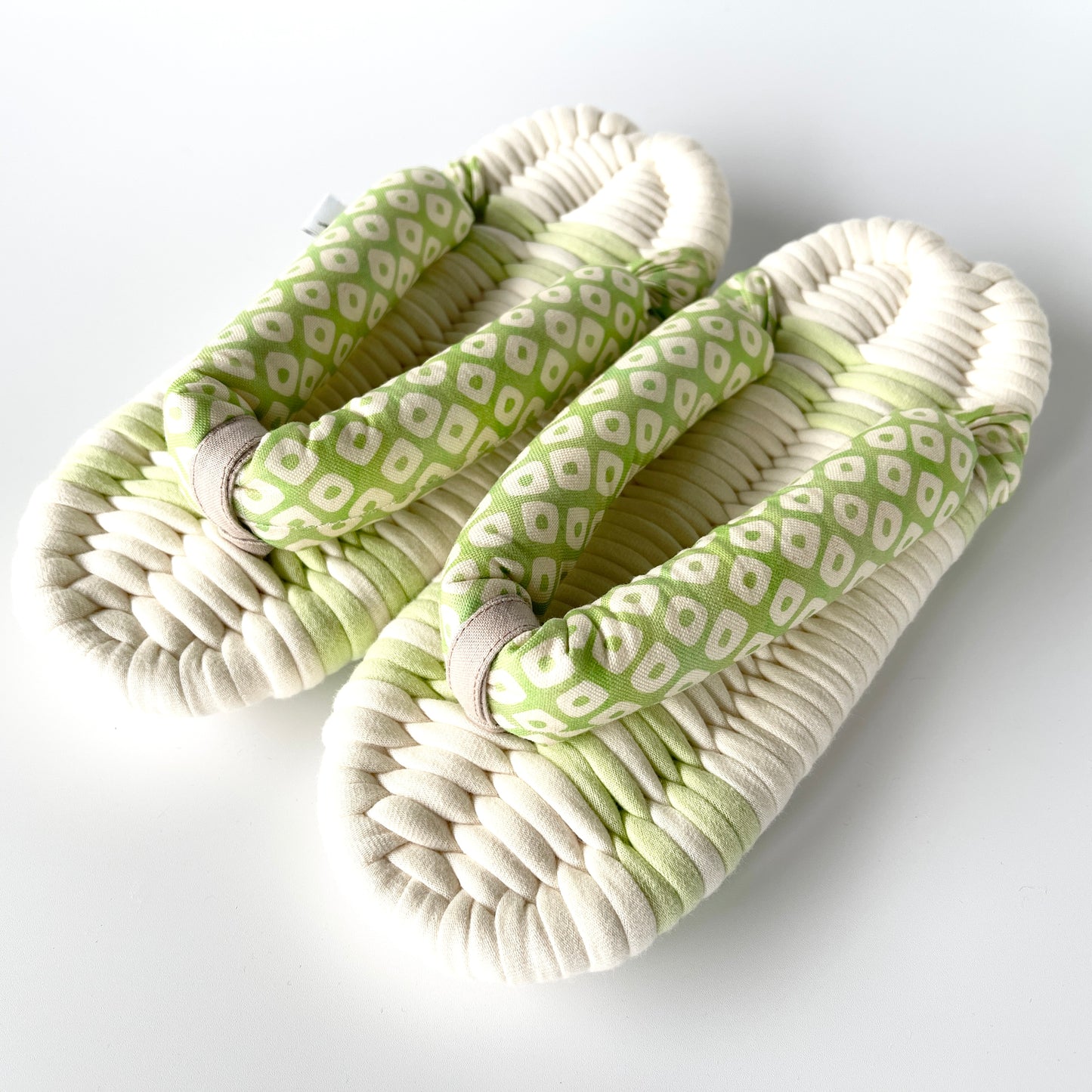 Nuno Zori, Hand-crafted Japanese-style house slippers,Vintage Japan Sandal, ivory, 011