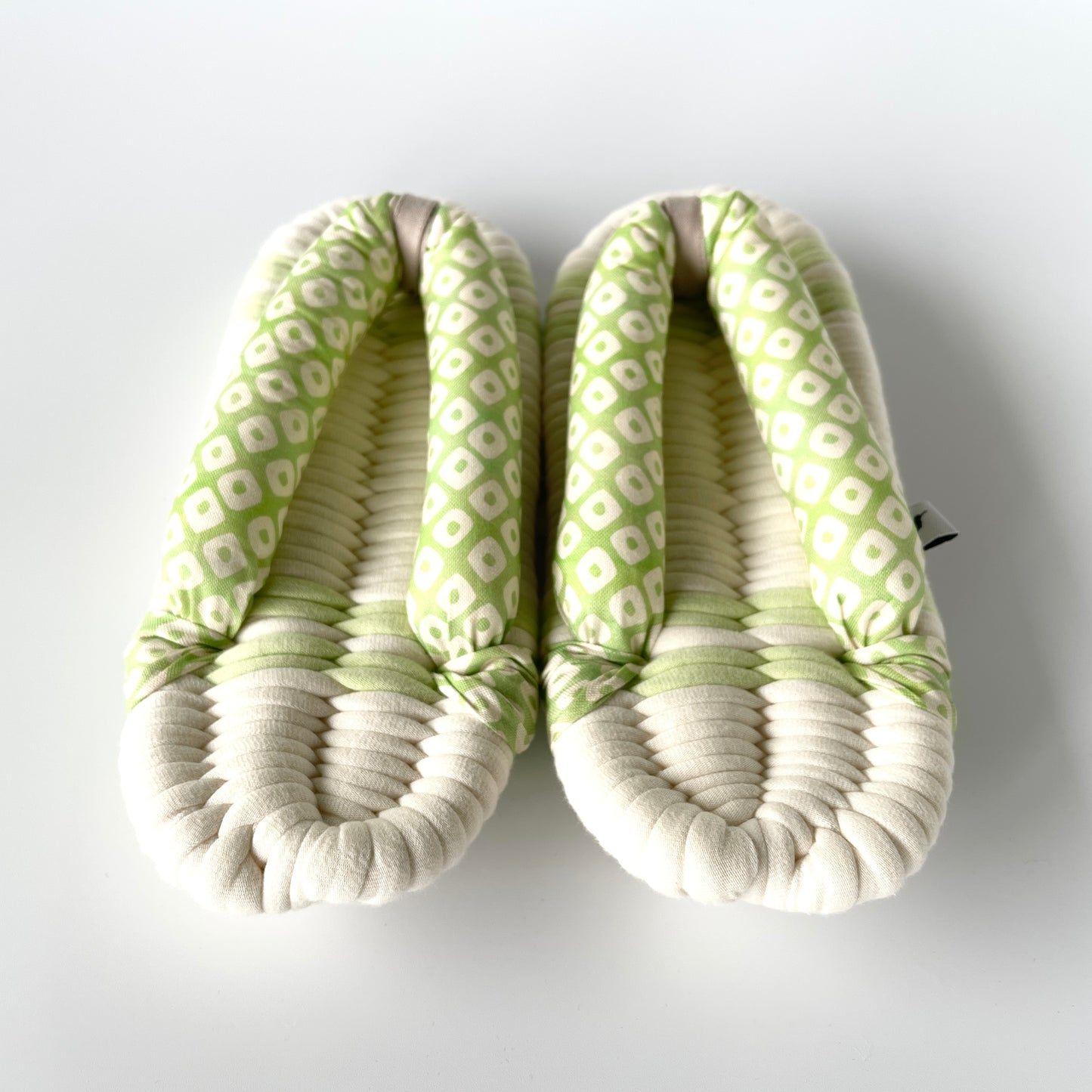 Nuno Zori, Hand-crafted Japanese-style house slippers,Vintage Japan Sandal, ivory, 011